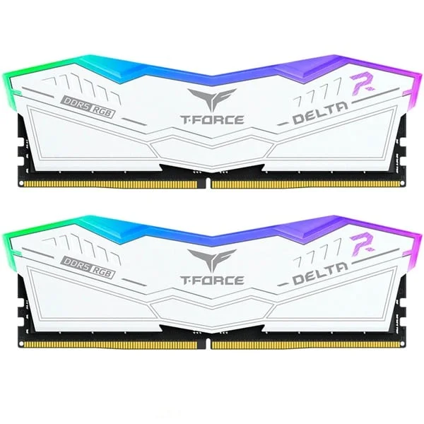 Team Group DIMM 48 GB DDR5-8200 (2x 24 GB) Dual-Kit, Arbeitsspeicher (weiß, FF4D548G8200HC38EDC01, DELTA RGB, INTEL XMP, AMD EXPO)