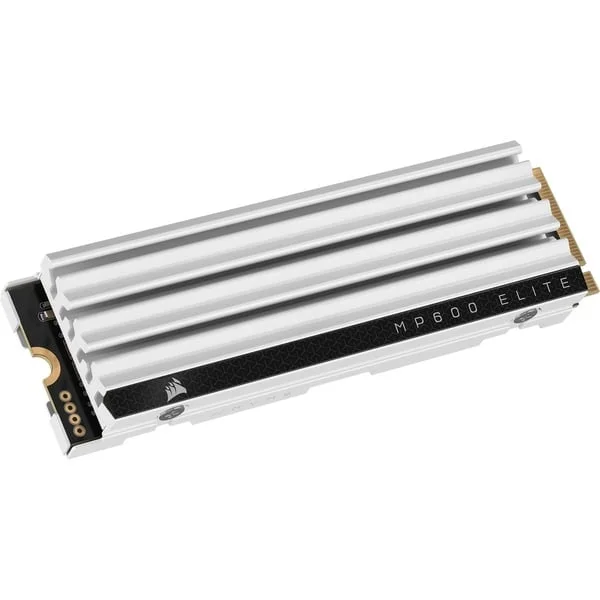 Corsair MP600 ELITE PS5 2 TB, SSD (weiß, PCIe 4.0 x4, NVMe 2.0, M.2 2280 mit Kühlkörper)