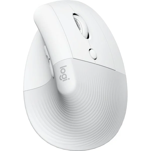 Logitech Lift für Mac, Maus (weiß, Bluetooth, kompatibel mit macOS und iPadOS)