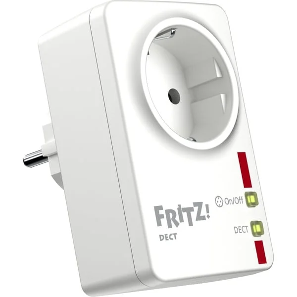FRITZ! DECT 200 SmartHome, Steckdose (weiß/rot)