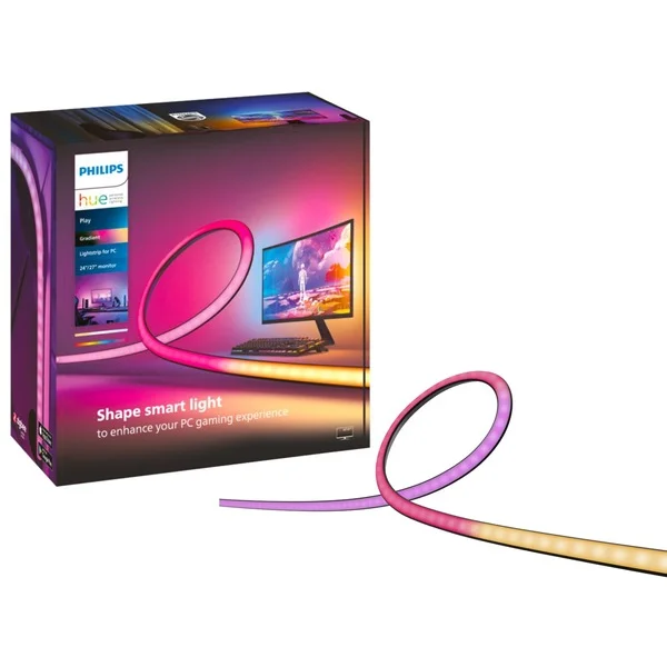 Philips HUE Play Gradient Lightstrip für PC (24-27"), LED-Streifen (schwarz/weiß)