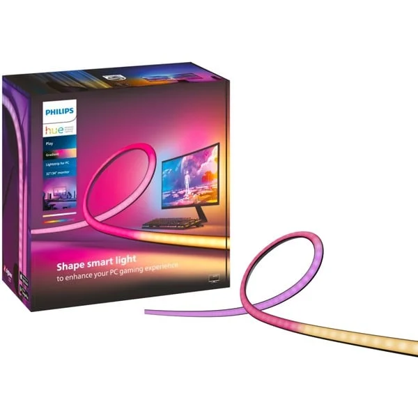 Philips HUE Play Gradient Lightstrip für PC (32-34"), LED-Streifen (schwarz/weiß)