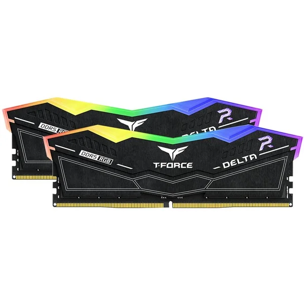 Team Group DIMM 32 GB DDR5-8000 (2x 16 GB) Dual-Kit, Arbeitsspeicher (schwarz, FF3D532G8000HC38DDC01, Delta RGB, INTEL XMP)