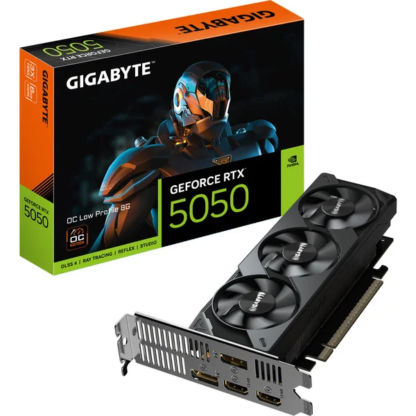 GIGABYTE GeForce RTX 5050 OC Low Profile 8G, Grafikkarte (DLSS 5, 2x DisplayPort, 2x HDMI 2.1)