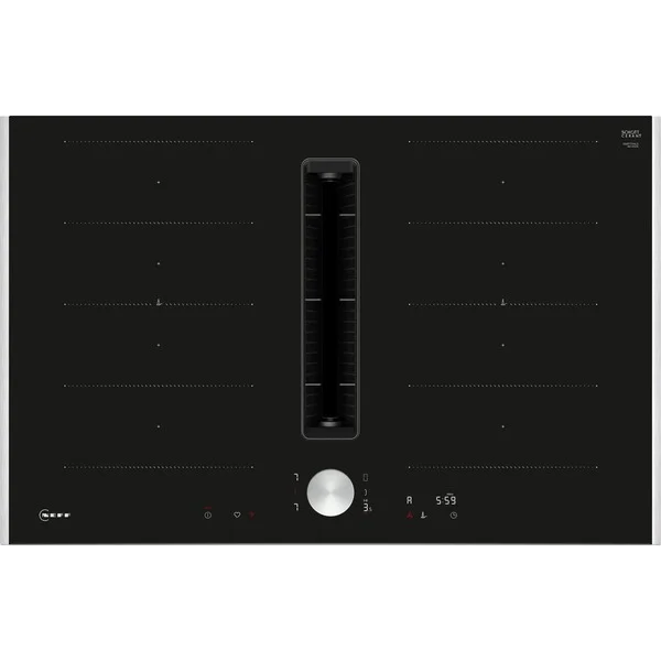 Neff V68TTX4L0 N 90, Autarkes Kochfeld (schwarz/edelstahl, 80 cm, mit integriertem Dunstabzug)