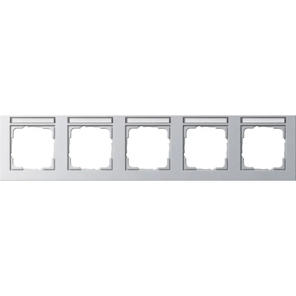 Gira Abdeckrahmen 5-fach waagerecht bruchsicher, Abdeckung (aluminium, Retail)