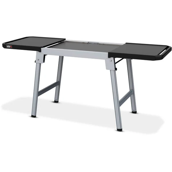 Weber Grilltisch 3400154, ausziehbar, universell einsetzbar (grau/schwarz, für SLATE, Lumin, Pulse uvm.)
