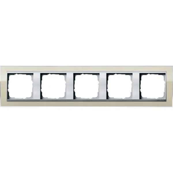 Gira Abdeckrahmen fünffach mit Zwischenrahmen (beige, Retail)
