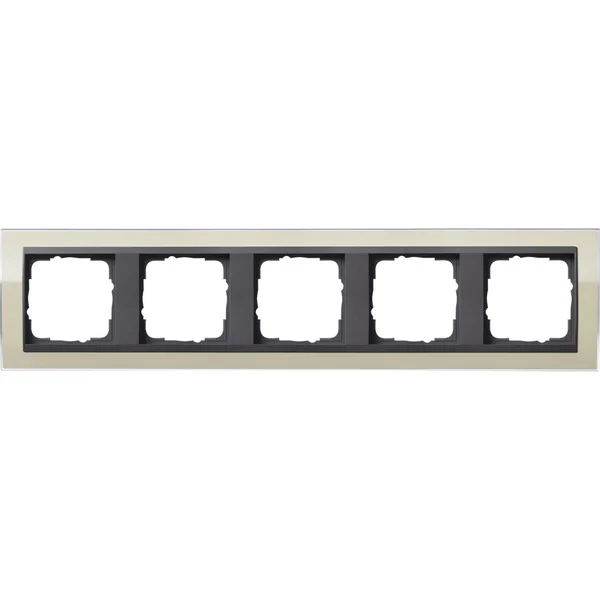 Gira Abdeckrahmen fünffach mit Zwischenrahmen, Abdeckung (beige, Retail)