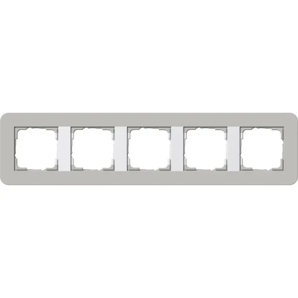 Gira Abdeckrahmen 5fach (grau, Retail)