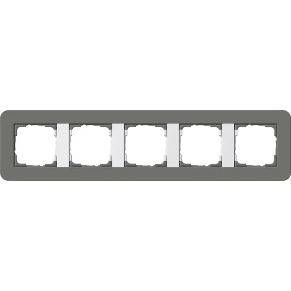 Gira Abdeckrahmen 5fach, Abdeckung (grau, Retail)
