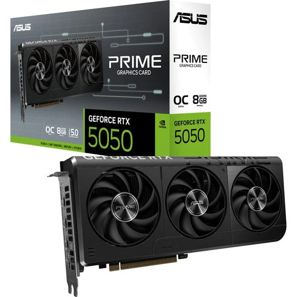 ASUS GeForce RTX 5050 PRIME OC 8GB, Grafikkarte (DLSS 5, 3x DisplayPort, 1x HDMI 2.1)