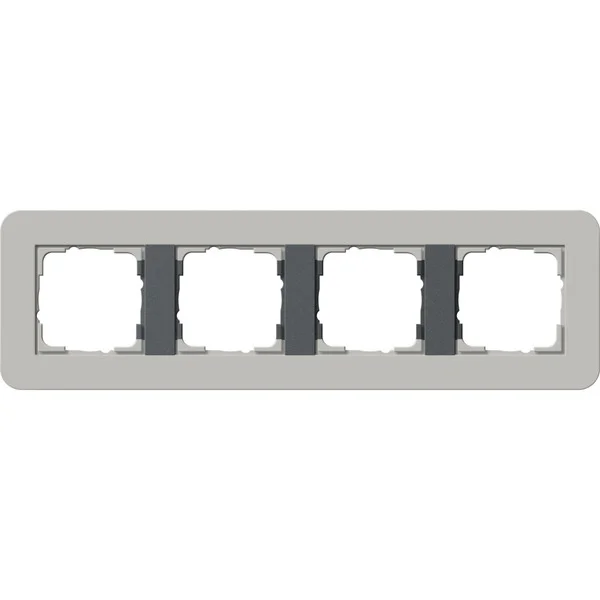 Gira Abdeckrahmen vierfach (grau, Retail)