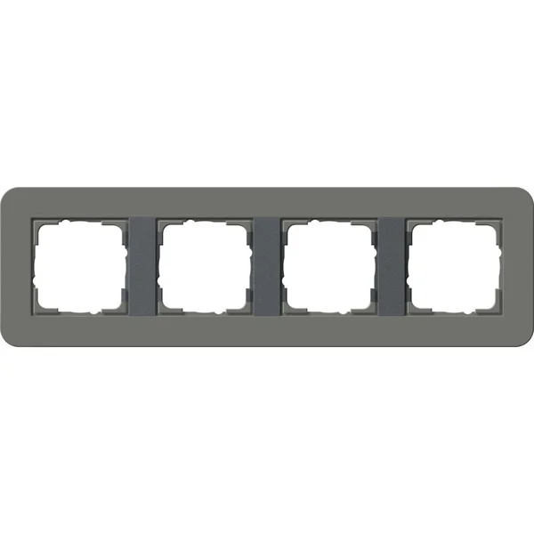 Gira Abdeckrahmen vierfach, Abdeckung (grau, Retail)