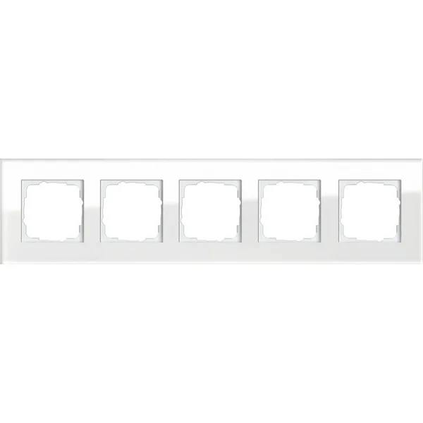 Gira Abdeckrahmen fünffach Glas, Abdeckung (weiß, Retail)
