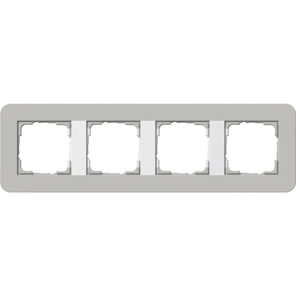 Gira Abdeckrahmen vierfach, Abdeckung (grau, Retail)