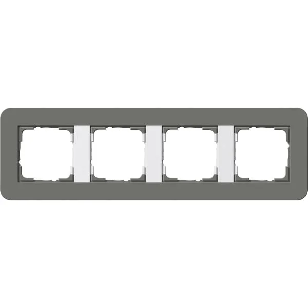 Gira Abdeckrahmen vierfach, Abdeckung (grau, Retail)