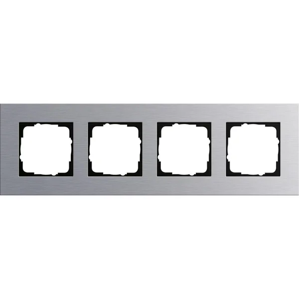 Gira Abdeckrahmen vierfach Aluminium eloxiert, Abdeckung (aluminium, Retail)
