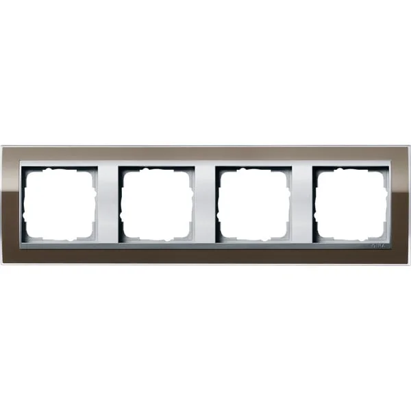 Gira Abdeckrahmen vierfach, Abdeckung (braun, Retail)