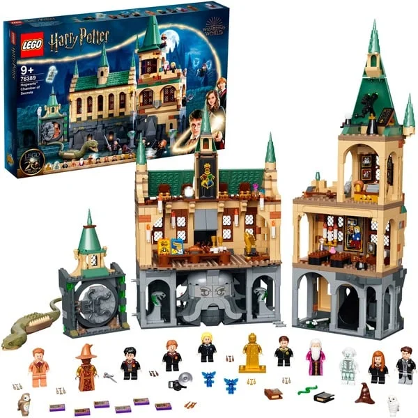 LEGO 76389 Harry Potter Hogwarts Kammer des Schreckens, Konstruktionsspielzeug (Set mit Voldemort als goldene Minifigur)