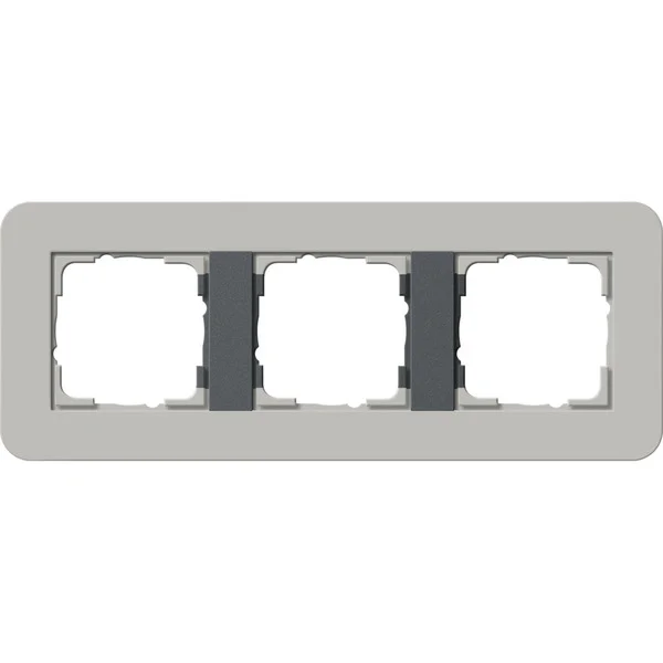 Gira Abdeckrahmen 3fach, Abdeckung (grau, Retail)