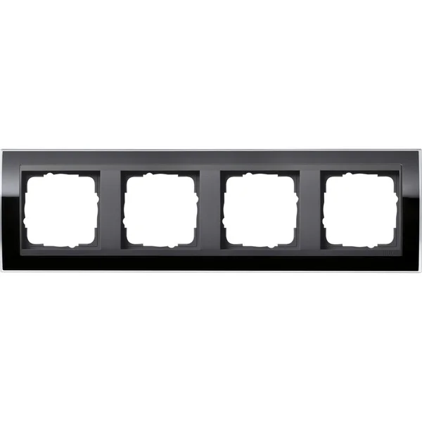 Gira Abdeckrahmen vierfach, Abdeckung (schwarz, Retail)