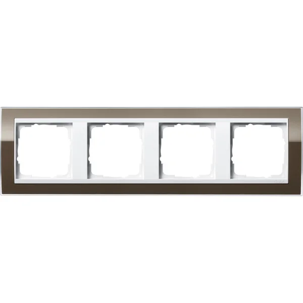 Gira Abdeckrahmen vierfach, Abdeckung (braun, Retail)