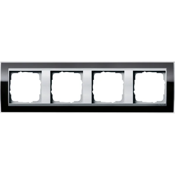 Gira Abdeckrahmen vierfach, Abdeckung (schwarz, Retail)