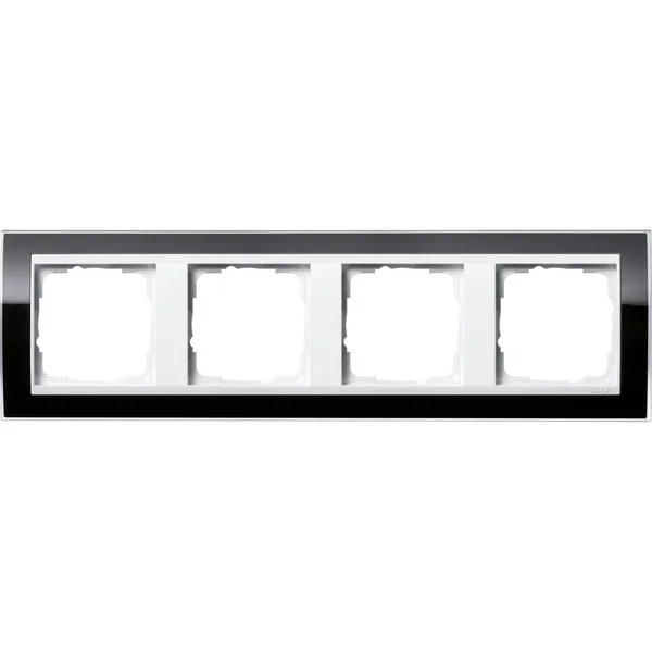 Gira Abdeckrahmen vierfach (schwarz, Retail)