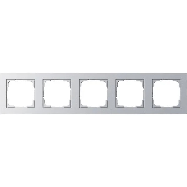 Gira Abdeckrahmen fünffach E2, Abdeckung (aluminium, Retail)