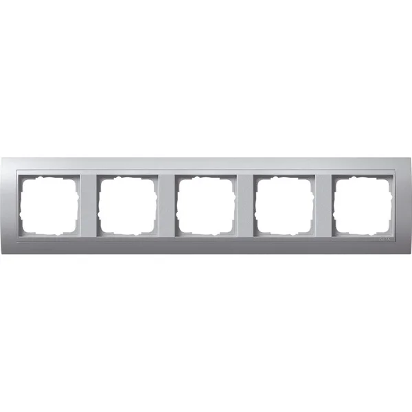 Gira Abdeckrahmen 5-fach Aluminium mit Zwischenrahmen (aluminium, Retail)