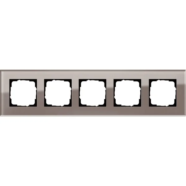 Gira Abdeckrahmen 5fach Esprit Glas Umbra (braun, Retail)