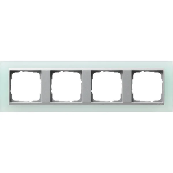 Gira Abdeckrahmen vierfach mit Zwischenrahmen Farbe Aluminium (mint, Retail)