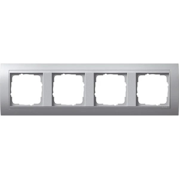 Gira Abdeckrahmen vierfach mit Zwischenrahmen (aluminium, Retail)