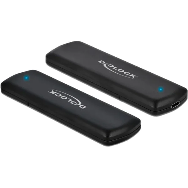 DeLOCK Externes Gehäuse für M.2 NVMe PCIe SSD mit USB Type-C Buchse, Laufwerksgehäuse (schwarz)
