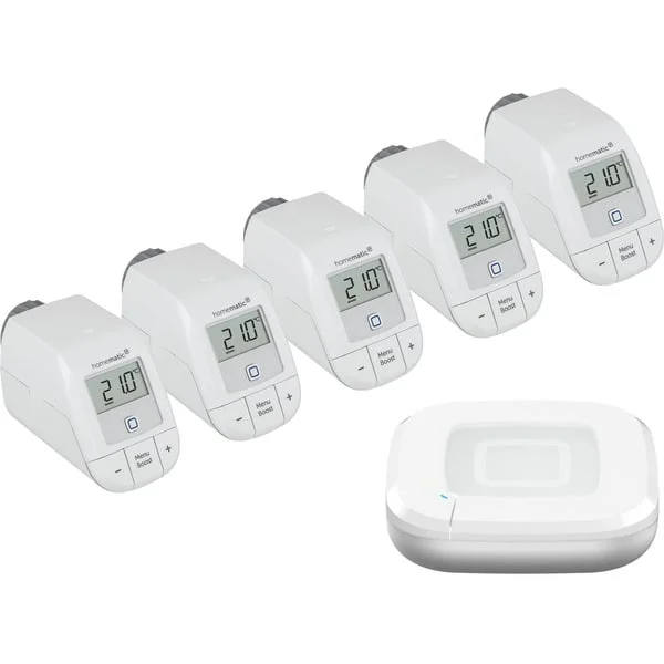 Homematic IP Starter Bundle Heizen Basic für 5 Heizkörper, Set