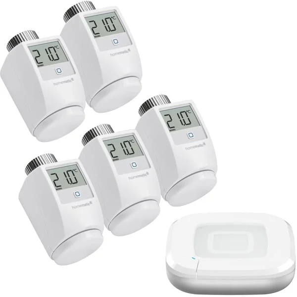 Homematic IP Starter Bundle Heizen für 5 Heizkörper, Set
