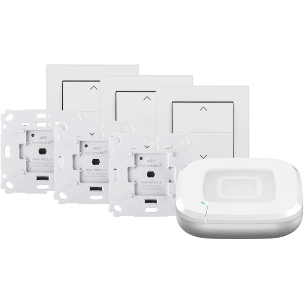 Homematic IP Starter Set Rollladensteuerung für 3 Rollläden, Steuermodul (für alle gängigen Rohrmotoren)