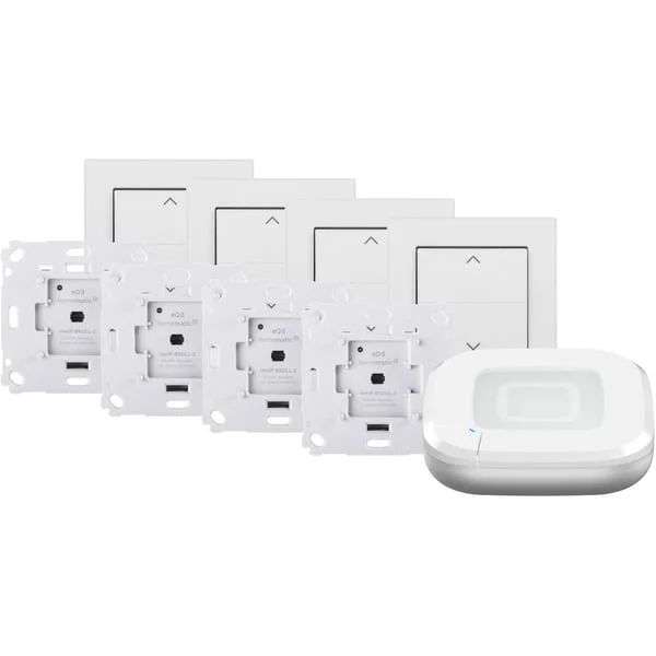 Homematic IP Starter Set Rollladensteuerung für 4 Rollläden, Steuermodul (für alle gängigen Rohrmotoren)