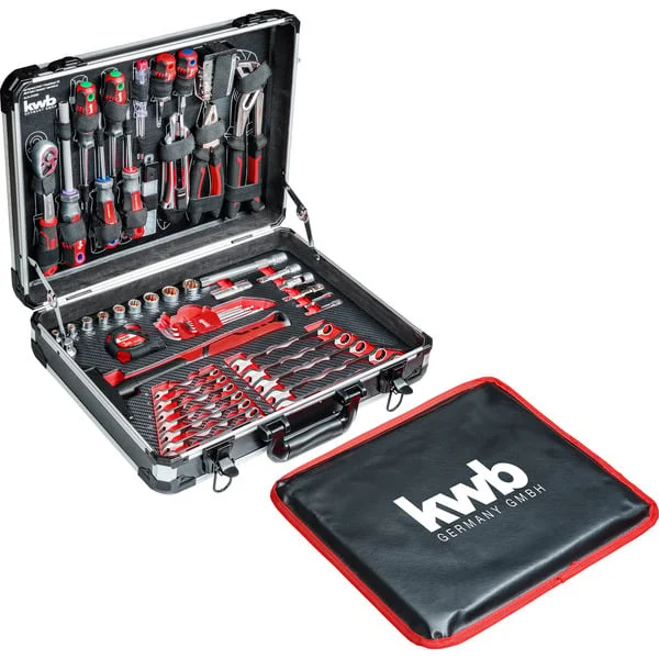 KWB Werkzeugkoffer, 80-teilig, Werkzeug-Set (Aluminiumkoffer, abschließbar)