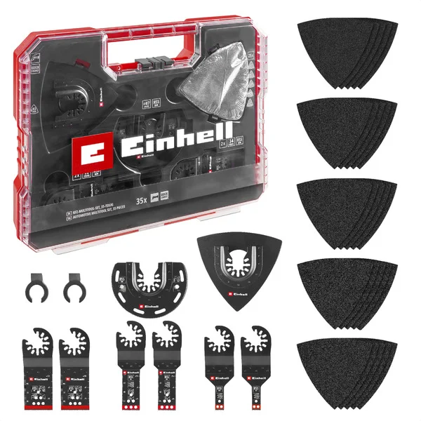 EINHELL Multitool-Set 35-teilig, in XL-PLUS-CASE, Sägeblatt-Satz (für Metall, für Multifunktionswerkzeuge)