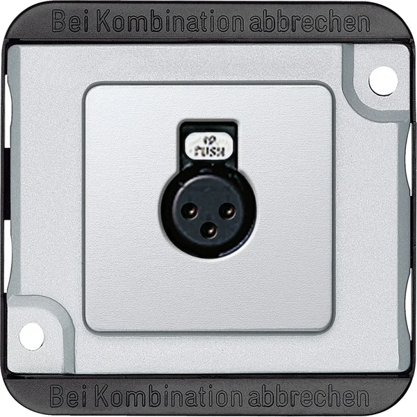 Merten Audio Steckbuchse XLR Rundsteckverbinder 3 polig mit Lötanschluss (silber, Retail)