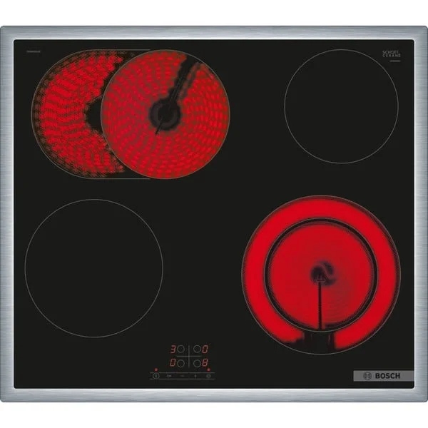 Bosch PKN645BA2E Serie 4, Autarkes Kochfeld (schwarz/edelstahl)