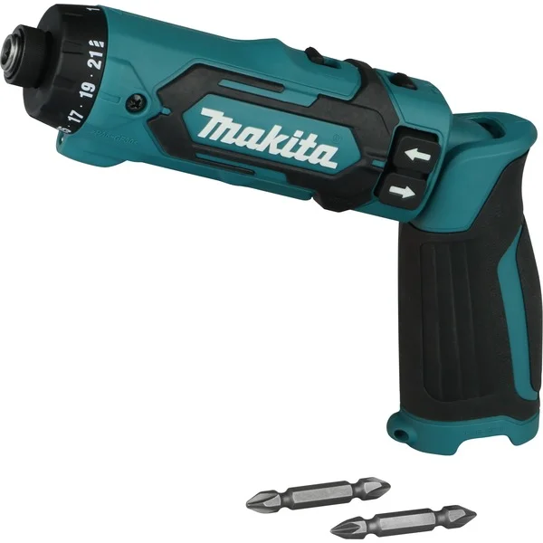 Makita Akku-Knickschrauber DF012DZ, 7,2Volt, Bohrschrauber (blau/schwarz, ohne Akku und Ladegerät)