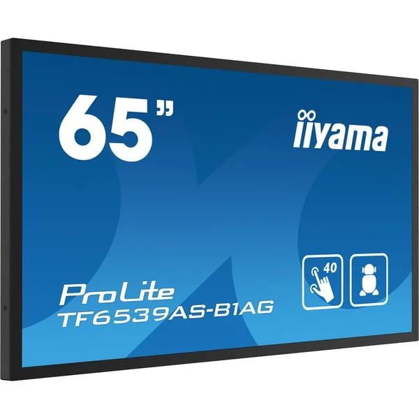 iiyama ProLite TF6539AS-B1AG, Public Display (schwarz (matt), UltraHD/4K, IPS, Touchscreen)