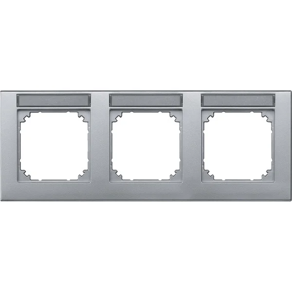 Merten Rahmen dreifach beschriftbar waagerecht (aluminium, Retail)