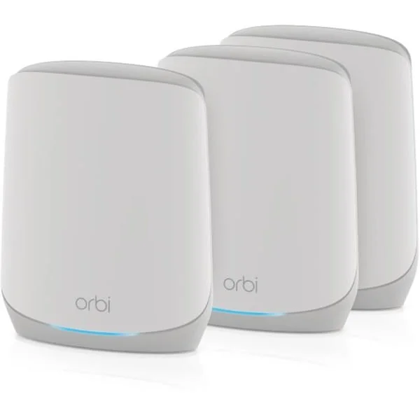 Netgear Orbi WiFi6 Tri-Band Mesh System 3er Set, Mesh Router (weiß)
