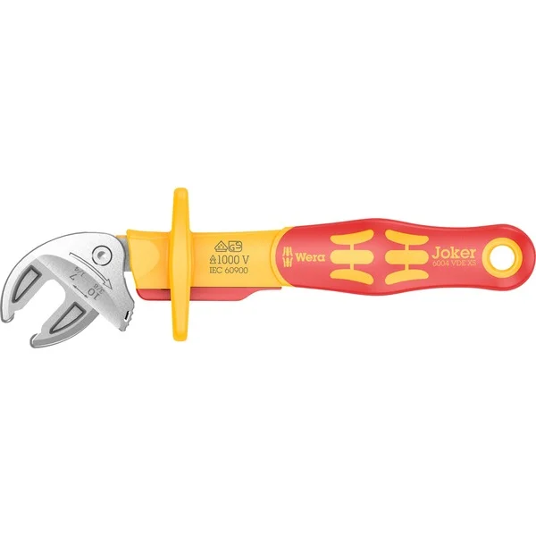 Wera Joker 6004 XS VDE, SW 7-10, Schraubenschlüssel (rot/gelb, selbstjustierender Maulschlüssel)