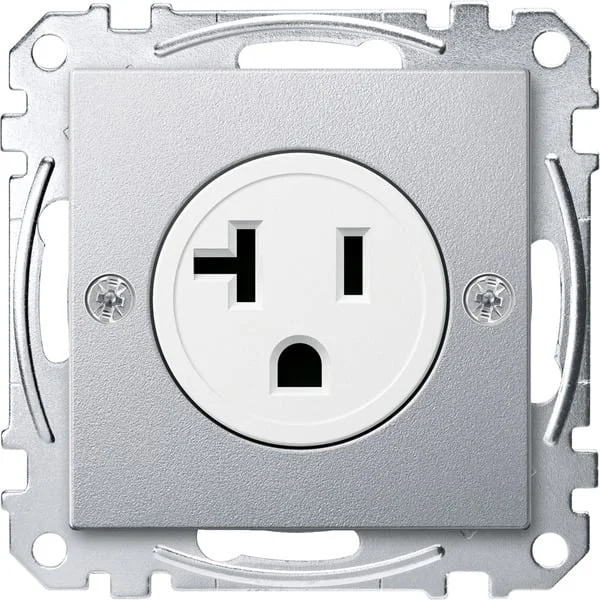 Merten Steckdosen Einsatz Aluminium USA 20 Ampere (aluminium, Retail)