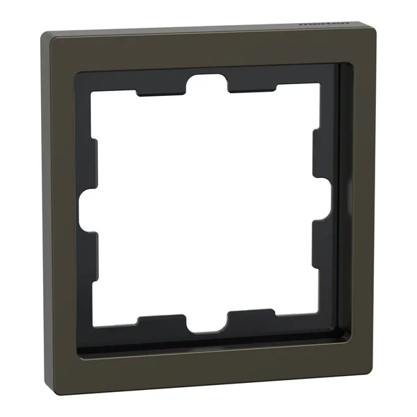 Merten Rahmen einfach mit Montagerahmen aus Metall (bronze, Retail)